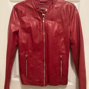 Rich red leather jacket